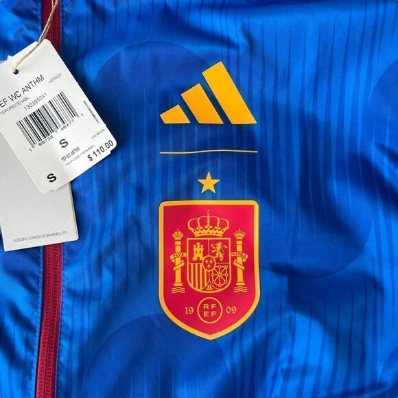 Adidas Spain 2022 World Cup Anthem Reversible Jacket HE8920 Men's S - Picture 9 of 9